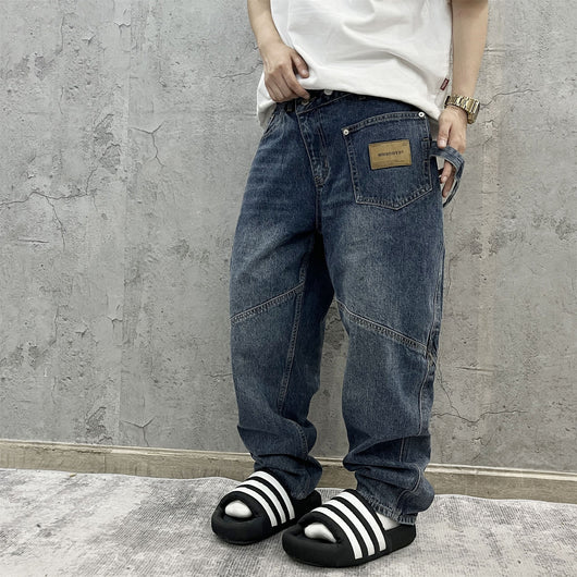 Pantalones Cargo Vaqueros Retro Lavado Pesado con Diseño de Bolsillos Oblicuos - Image 22