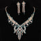 Juego de Collar y Aretes de Mariposa Exagerado - Joyería Nupcial Elegante