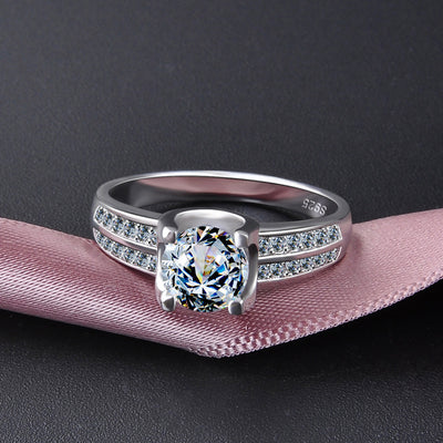 Anillo de Diamante Nueve Corazones y Una Flor - Image 12