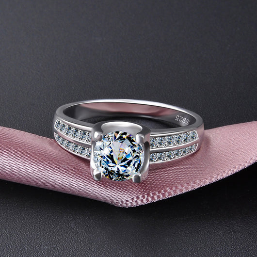 Anillo de Diamante Nueve Corazones y Una Flor - Image 12