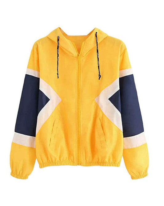 Chamarra Deportiva Mujer con Bloque de Colores y Cintura Elástica - Image 2