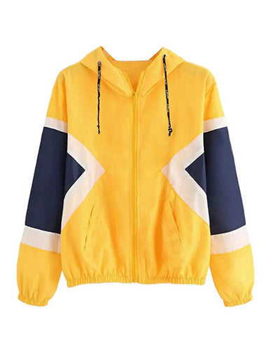 Chamarra Deportiva Mujer con Bloque de Colores y Cintura Elástica - Image 2