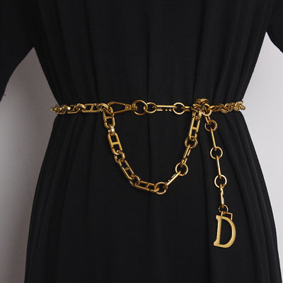 Traje Vestido Decorativo con Cinturón Metálico y Camisa Integrada - Image 10