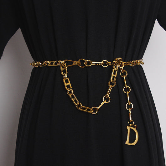 Traje Vestido Decorativo con Cinturón Metálico y Camisa Integrada - Image 10