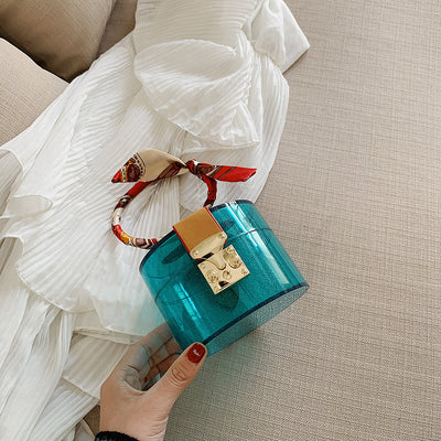 Bolso Jelly con Pañuelo de Seda Estilo Occidental para Mujer - Image 9