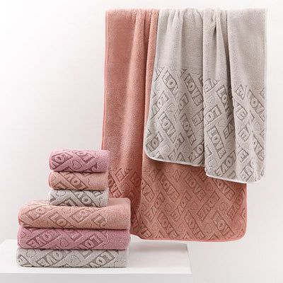 Juego de Toallas de Baño Jacquard Coral Fleece - Súper Absorbentes y Ultra Suaves - Image 15