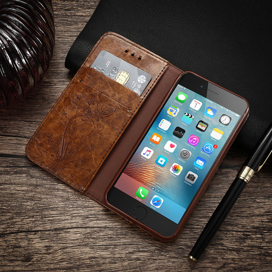 Funda Tipo Libro de Cuero Retro Lujo Compatible con iPhone y Samsung Galaxy - Image 2