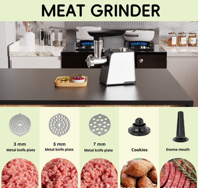 Picadora de Carne Automática de Acero Inoxidable - Trituradora Multiusos para Carne, Ajo y Especias - Image 4