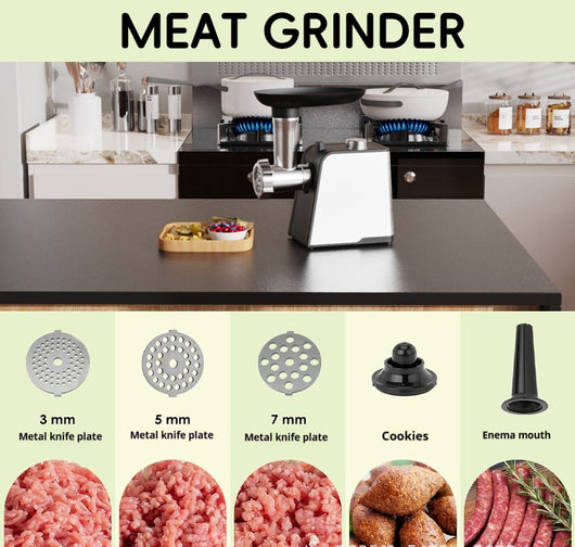 Picadora de Carne Automática de Acero Inoxidable - Trituradora Multiusos para Carne, Ajo y Especias - Image 4