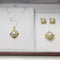 Juego de 4 Piezas Perlas de Agua Dulce: Collar, Pendientes y Anillo