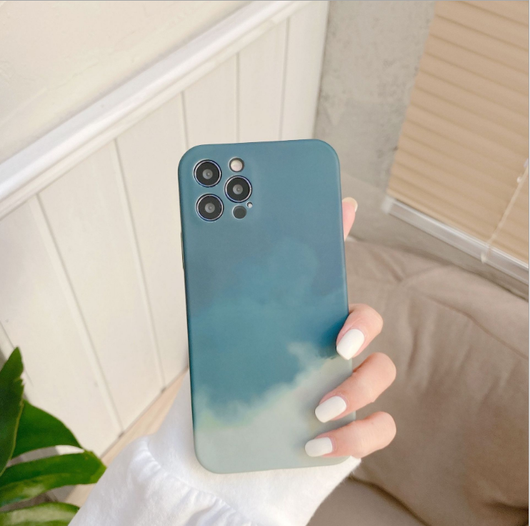 Funda iPhone Degradado Geométrico Pintura al Óleo - Silicona Suave Compatible con iPhone 12, 11, XR y más - Image 10