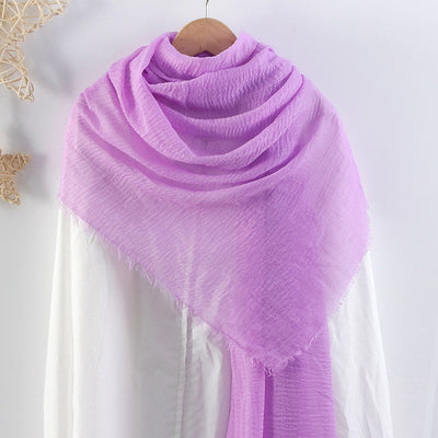Pañuelo de Algodón y Lino Plisado Monócromo - Toalla para Cabello Mujer - Image 36