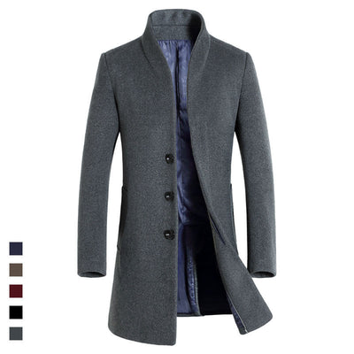 Abrigo Trinchera de Lana para Hombre - Estilo Casual Sofisticado - Image 19
