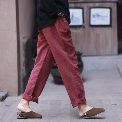 Pantalones Casuales Retro Literary - Image 3
