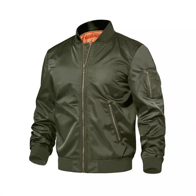Chaqueta Piloto Deportiva para Hombre - Estilo Baseball con Cierre - Image 5