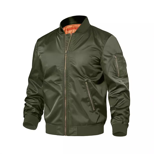 Chaqueta Piloto Deportiva para Hombre - Estilo Baseball con Cierre - Image 5