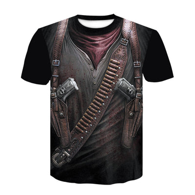 Playera Hombre Manga Corta Estampado 3D Digital - Image 11