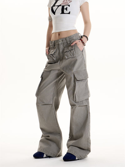 Pantalones Cargo Retro Hot Girl Multi-bolsillos - Image 11