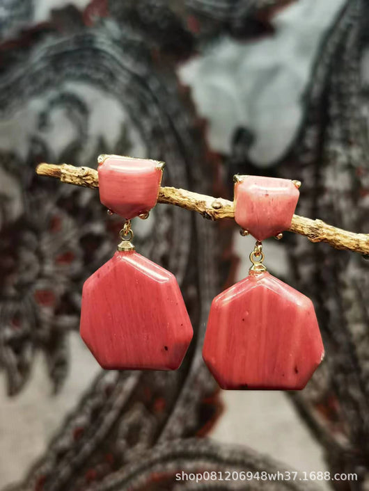 Aretes de Piedras Naturales: Amatista, Ojo de Tigre y Rodonita - Image 6