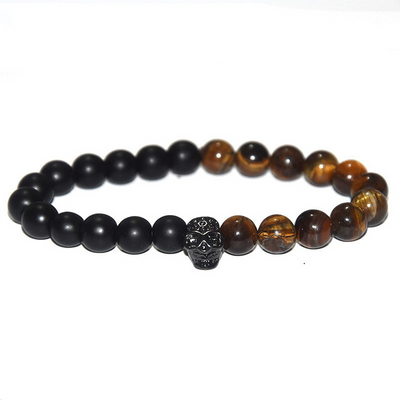 Pulsera de Calavera con Piedras Naturales para Hombre - Image 15