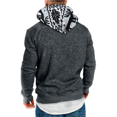 Cardigan Navideño para Hombre con Estampado de Reno, Capucha y Cierre - Image 14