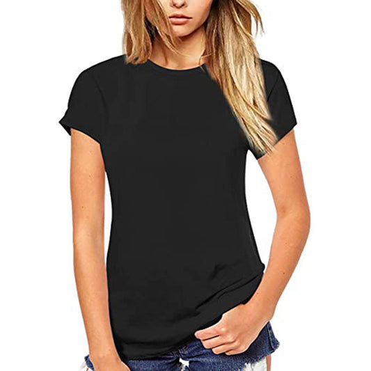 Blusa Clásica de Cuello Redondo Manga Corta - Estilo Europeo - Image 2