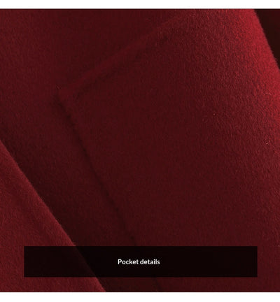 Abrigo de Lana Reversible Oversized Estilo Chino Rojo - Image 16