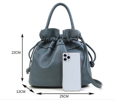 Bolso Bucket de Cuero para Mujer - Elegancia y Versatilidad - Image 8