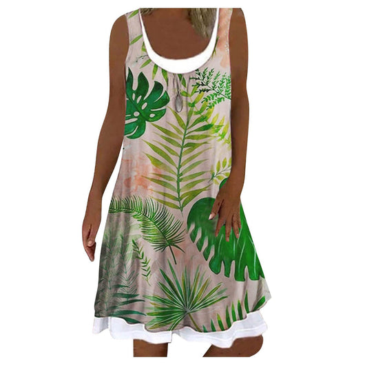 Vestido Largo Estampado sin Mangas con Escote en V para Mujer - Image 10