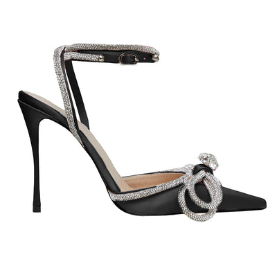 Tacones Altos de Satén con Moño y Cristales - Estilo Primavera y Otoño - Image 14
