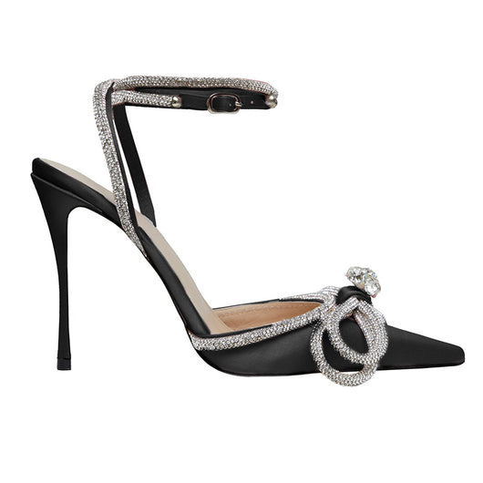 Tacones Altos de Satén con Moño y Cristales - Estilo Primavera y Otoño - Image 14