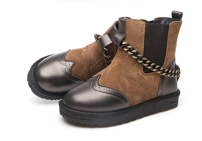 Botas de Lana Cálidas Caña Media Transpirables con Suela de Goma - Image 3