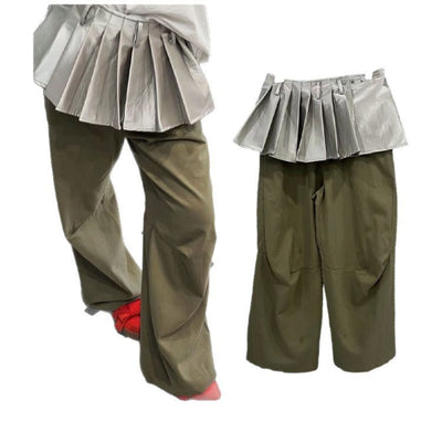 Pantalón Workwear Ancho de Pierna Suelta Estilo Hot Girl - Image 14
