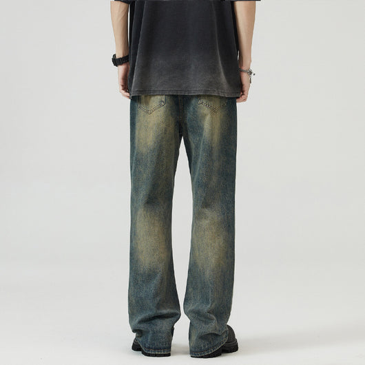 Jeans Holgados Azul Óxido Estilo Retro para Hombre - Image 4