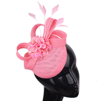 Sombrero Floral con Plumas - Accesorio Elegante para Mujer - Image 35