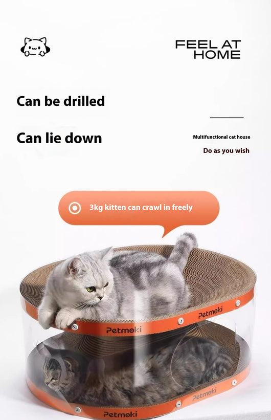 Rascador Túnel Nido para Gatos con Tabla Rascadora - Image 14