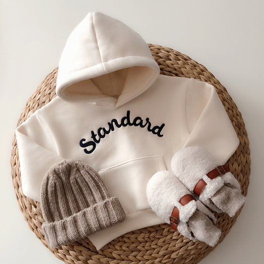 Sudadera con Capucha Infantil Estilo Coreano con Letras - Unisex Casual - Image 6