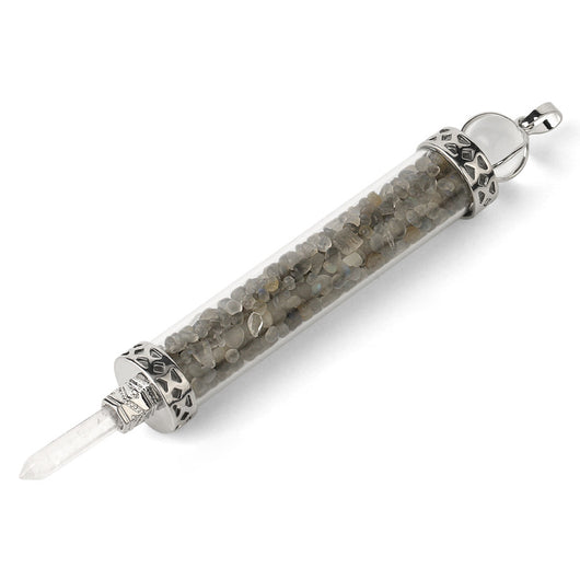 Colgante Cristal Rodolita con Alas - Botella de Deseos Artesanal - Image 38