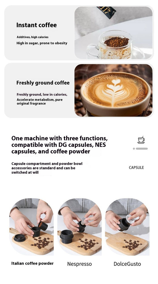 Cafetera Italiana 3 en 1 con Espumador Inalámbrico y Calentamiento Portátil - Image 8