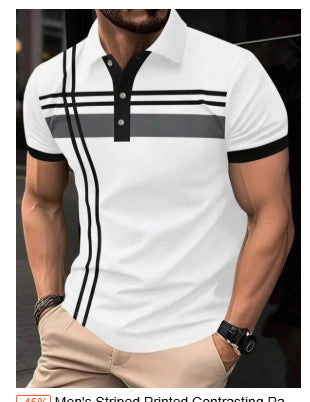 Camisa Casual Estampada para Hombre con Cuello de Solapa - Image 11