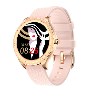 Pulsera Inteligente Redonda con Bluetooth, Monitor Cardíaco y Presión Arterial