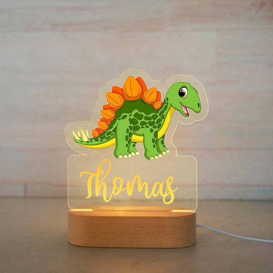 Lámpara Nocturna Dinosaurio - Luz LED Infantil Animada con Diseño Divertido
