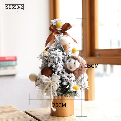 Árbol de Navidad Miniatura de Escritorio con Adornos Pequeños - Image 26