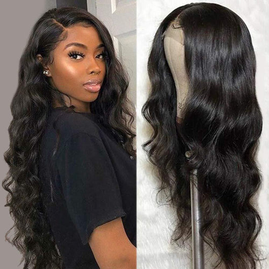 Peluca de Cabello Natural con Encaje Frontal Negro
