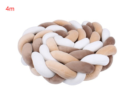 Protectores de Cuna Trenzados Alargados con Almohada Decorativa - Image 90