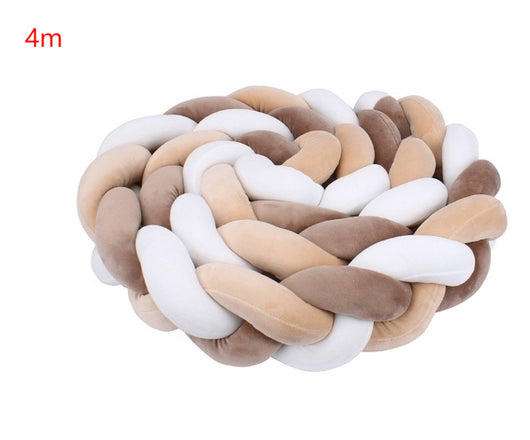 Protectores de Cuna Trenzados Alargados con Almohada Decorativa - Image 90