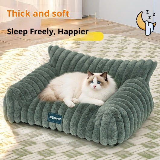 Cama Cómoda para Conejo con Peluche Removible y Lavable - Tamaño Grande - Image 8