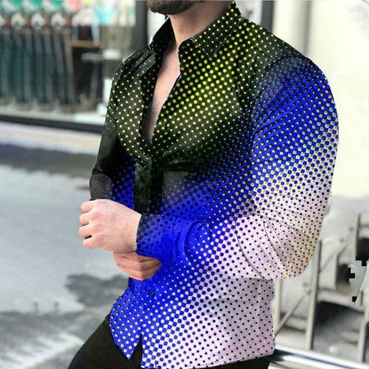 Camisa Casual de Manga Larga con Estampado Digital - Image 7
