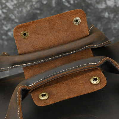 Bolsa Cruzada de Cuero Genuino para Hombre - Gran Capacidad - Image 11