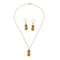 Conjunto de Aretes y Collar con Estrella de Cinco Puntas y Piña - Diseño Moderno